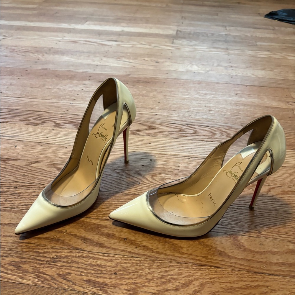 Christian Louboutin White Stiletto Heels